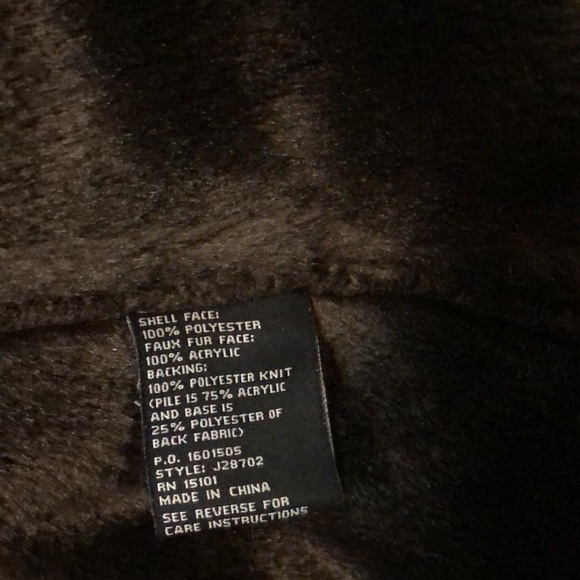 Jones New York XL Ultra suede, faux fur lined, brown winter coat - Picture 5 of 13